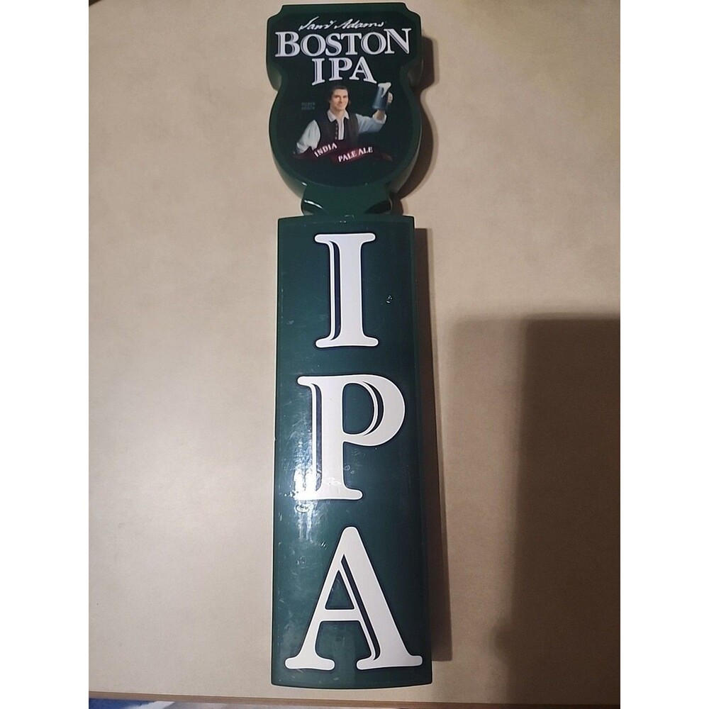 Samuel Adams Boston IPA Beer Tap Handle Green Bar Pub Man Cave Decor